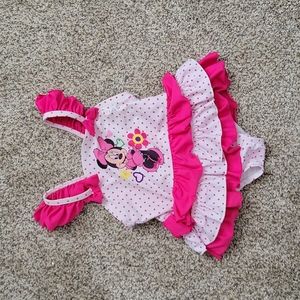 Disney store minnie mouse girls one piece swimsuit
